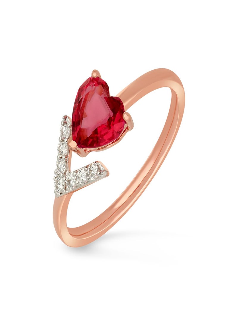 Malabar Gold and Diamonds 18 Karat 750 Purity Mine Diamond Ring MPRGHTH027RN1 - Image 1